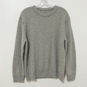 Express 100% Lambs Wool Long Sleeve Crew Neck Gray Sweater XL